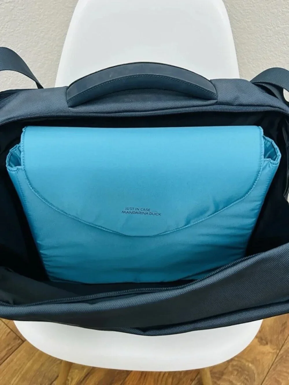 Mandarin Duck Unisex Blue Nylon Laptop Bag Briefcase & Sleeve 015